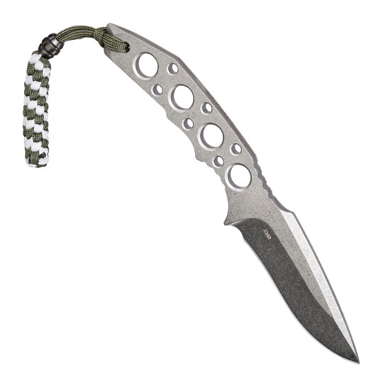 Pohl Force Outdoormesser Charlie Three SW Gen2 silber inkl. Kydexscheide und nachleuchtendem Lanyard Bild 1