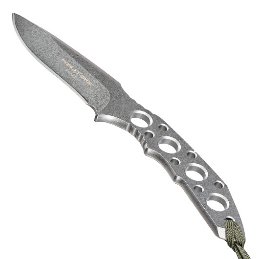 Pohl Force Outdoormesser Charlie Three SW Gen2 silber inkl. Kydexscheide und nachleuchtendem Lanyard Bild 2