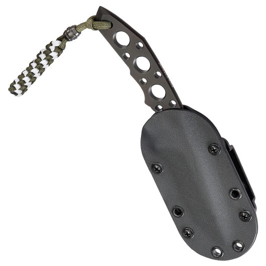 Pohl Force Outdoormesser Charlie Three BK Gen2 schwarz inkl. Kydexscheide und nachleuchtendem Lanyard Bild 4