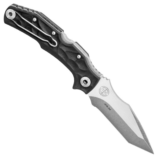 Pohl Force Taschenmesser Bravo Two Classic schwarz/silber inkl. Grtelclip und Nylonholster Bild 1