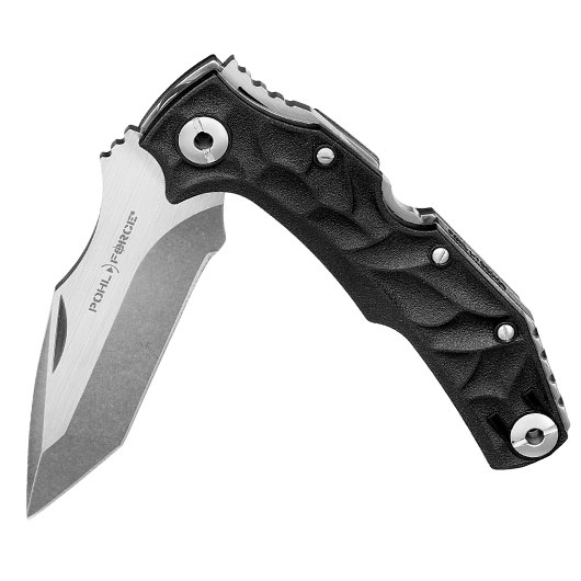 Pohl Force Taschenmesser Bravo Two Classic schwarz/silber inkl. Grtelclip und Nylonholster Bild 3