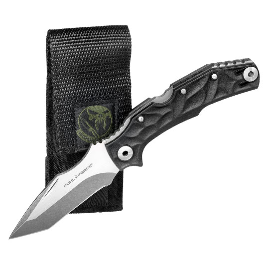 Pohl Force Taschenmesser Bravo Two Classic schwarz/silber inkl. Grtelclip und Nylonholster Bild 4