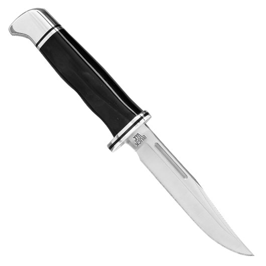 Buck Bowiemesser 117 Brahma schwarz/silber inkl. Lederscheide Bild 1