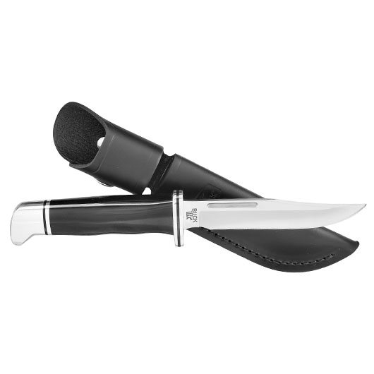 Buck Bowiemesser 117 Brahma schwarz/silber inkl. Lederscheide Bild 3