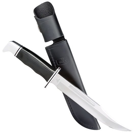 Buck Bowiemesser 120 General schwarz/silber inkl. Lederscheide Bild 3