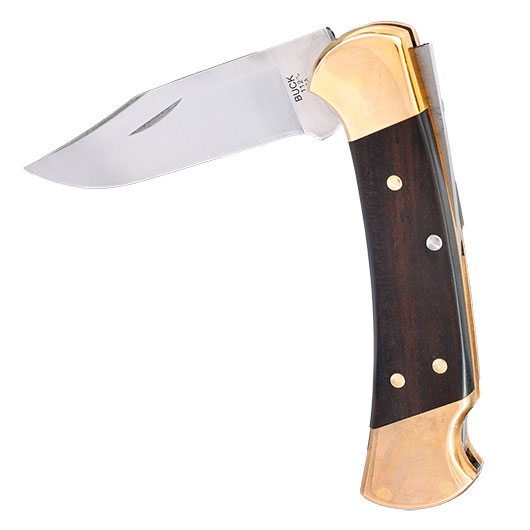Buck Taschenmesser 112 Ranger Ebenholzgriff inkl. Lederholster Bild 3