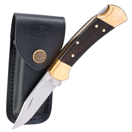 Buck Taschenmesser 112 Ranger Ebenholzgriff inkl. Lederholster Bild 4