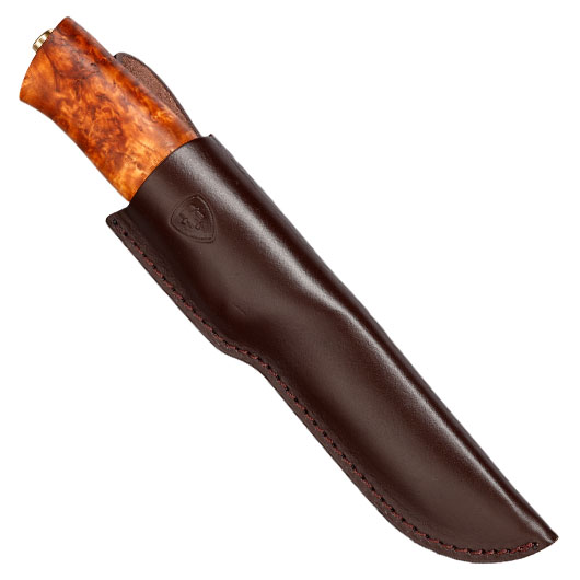Helle Outdoormesser Alden braun/silber inkl. Lederscheide Bild 4