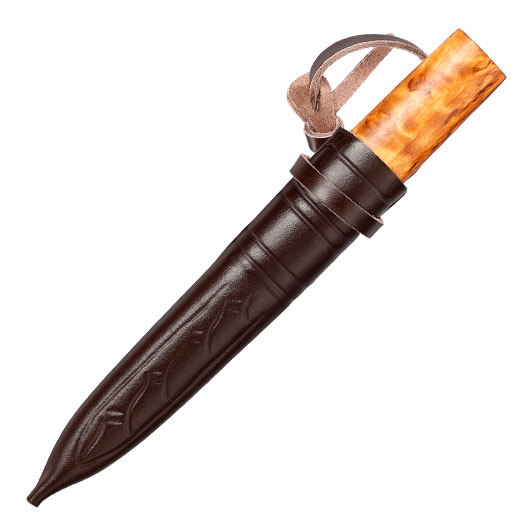 Helle Outdoormesser Viking braun inkl. Lederscheide Bild 4