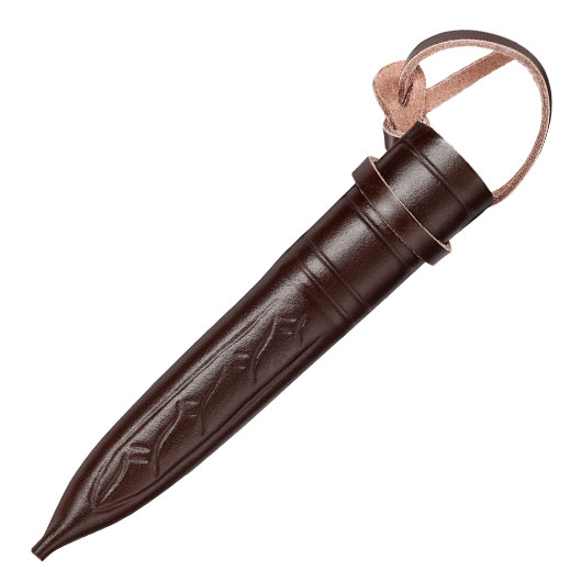 Helle Outdoormesser Viking braun inkl. Lederscheide Bild 5