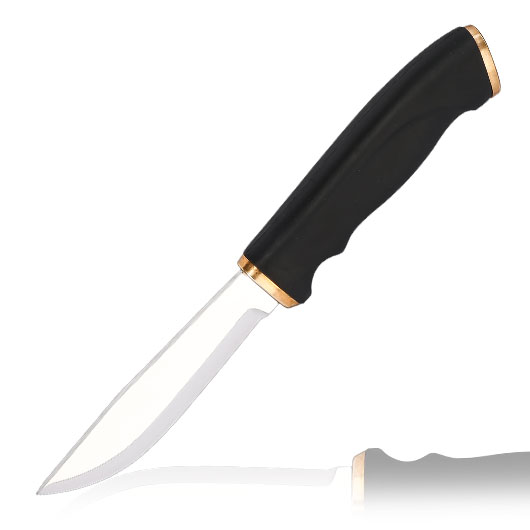 Marttiini Outdoormesser Skinner schwarz/silber inkl. Lederscheide
