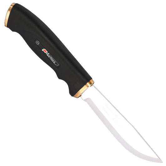 Marttiini Outdoormesser Skinner schwarz/silber inkl. Lederscheide Bild 1