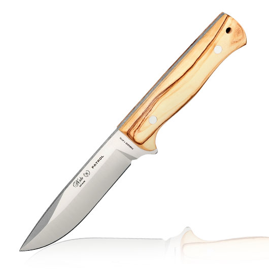 Nieto Outdoormesser Patrol braun/silber inkl. Lederscheide