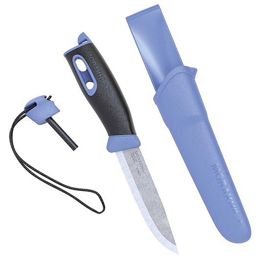 Morakniv Outdoormesser Companion Spark blau inkl. Kunststoffscheide & Feuerstahl Bild 1