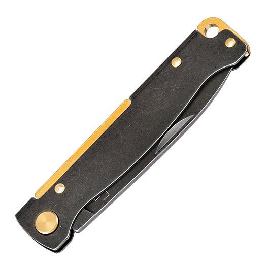 Bker Plus Taschenmesser Atlas SW black stonewash brass inkl. Grtelclip Bild 4