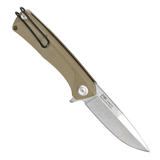 ANV Knives Einhandmesser Z100 BB G10 Sleipner Stahl oliv/stonewash inkl. Grtelclip Bild 1