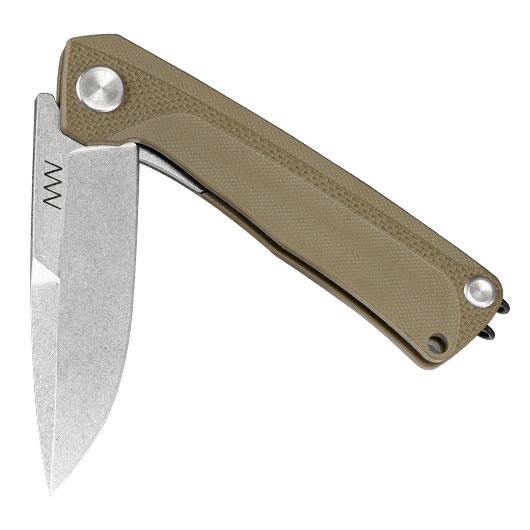 ANV Knives Einhandmesser Z100 BB G10 Sleipner Stahl oliv/stonewash inkl. Grtelclip Bild 3