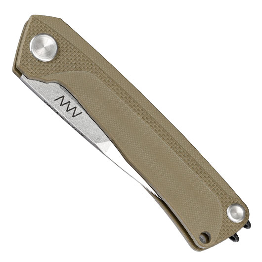ANV Knives Einhandmesser Z100 BB G10 Sleipner Stahl oliv/stonewash inkl. Grtelclip Bild 4