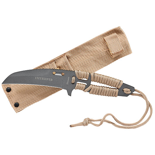 Outdoormesser Intrepid grau/coyote inkl. Nylonscheide Bild 3
