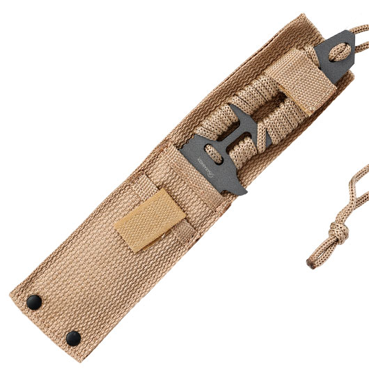 Outdoormesser Intrepid grau/coyote inkl. Nylonscheide Bild 4