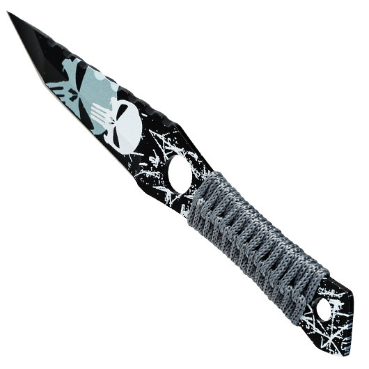 Wurfmesserset Skull 3-teilig schwarz/grau inkl. Nylonscheide Bild 5