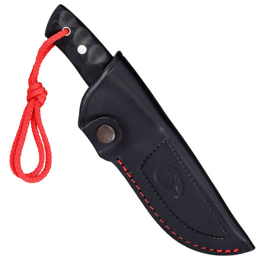 Muela Outdoormesser Kodiak Canvas Micarta schwarz inkl. Lederscheide Bild 4