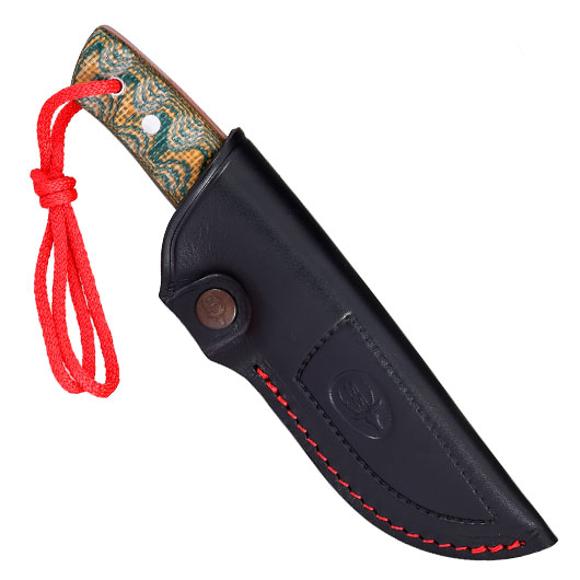 Muela Outdoormesser Kodiak Canvas Micarta grn inkl. Lederscheide Bild 4