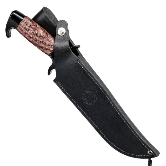 United Cutlery Bowiemesser Hellfyre Highlander Gil Hibben Damast inkl. Lederscheide Bild 4