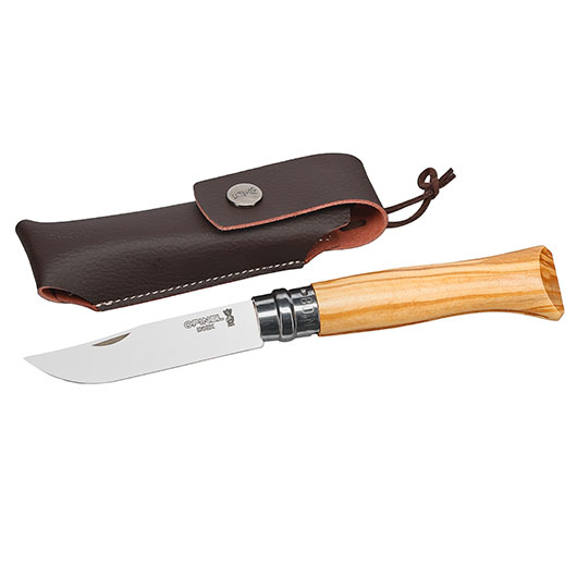 Opinel Taschenmesser Geschenkset No 08 Olivenholz inkl. Etui und Holzbox Bild 4