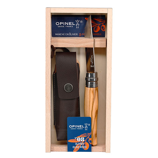 Opinel Taschenmesser Geschenkset No 08 Olivenholz inkl. Etui und Holzbox Bild 8