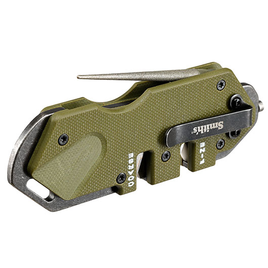 Smith`s Messerschrfer Tactical Pocket Pal oliv inkl, Grtelclip und Glasbrecher Bild 3