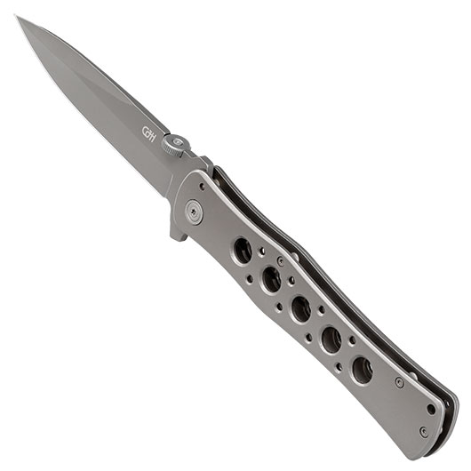 CJH Einhandmesser Titan grau inkl. Grtelclip Bild 6