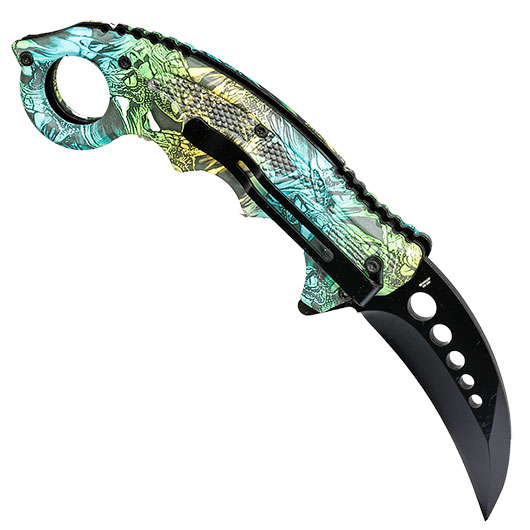 CJH Karambit Schlangen grn inkl. Grtelclip Bild 1