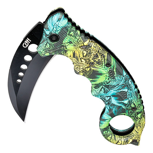 CJH Karambit Schlangen grn inkl. Grtelclip Bild 3