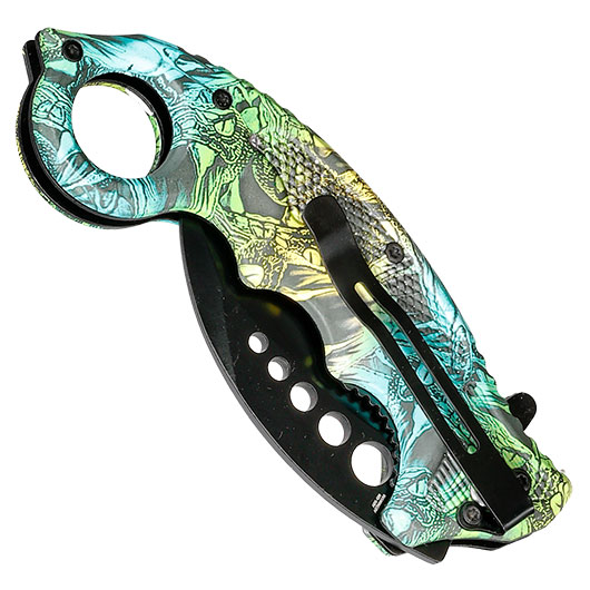 CJH Karambit Schlangen grn inkl. Grtelclip Bild 5