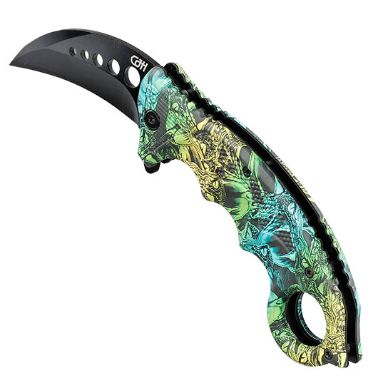 CJH Karambit Schlangen grn inkl. Grtelclip Bild 6