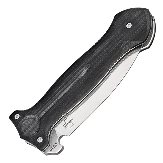 Bker Plus Einhandmesser Cheus VG-10 Stahl schwarz/silber inkl. Grtelclip und Nylonetui Bild 6