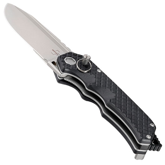 Bker Plus Taschenmesser Hermod Folder D2 Stahl schwarz/silber inkl. Grtelclip und Nylonetui Bild 2