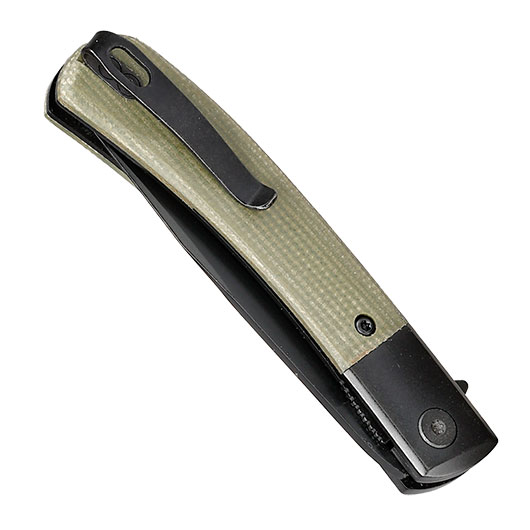 Bker Plus Einhandmesser Modern Gentleman Nitro-V Stahl schwarz/oliv inkl. Grtelclip Bild 5