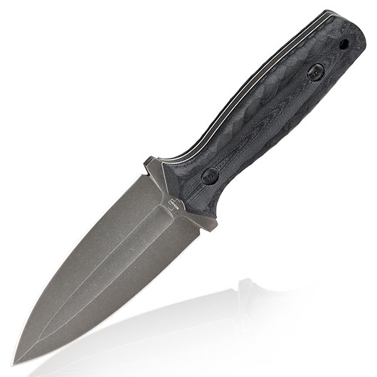 Bker Plus Messer W1 VG-10 Stahl schwarz/stonewash inkl. Kydexscheide und Stahlclip