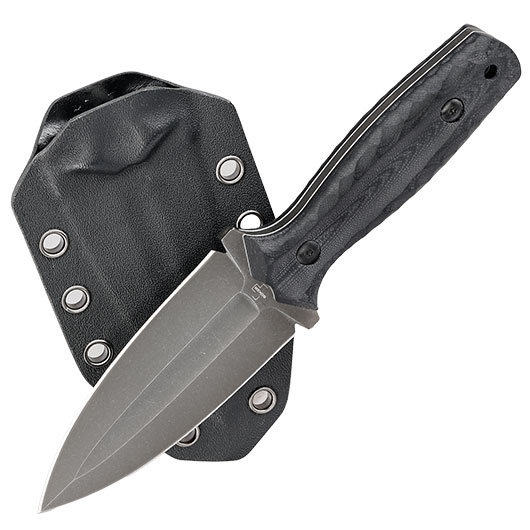 Bker Plus Messer W1 VG-10 Stahl schwarz/stonewash inkl. Kydexscheide und Stahlclip Bild 3