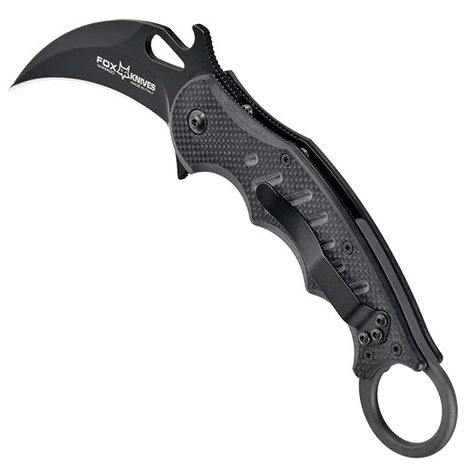 Fox Knives Karambit Messer 479 Folding N690 Stahl schwarz inkl. Grtelclip Bild 6