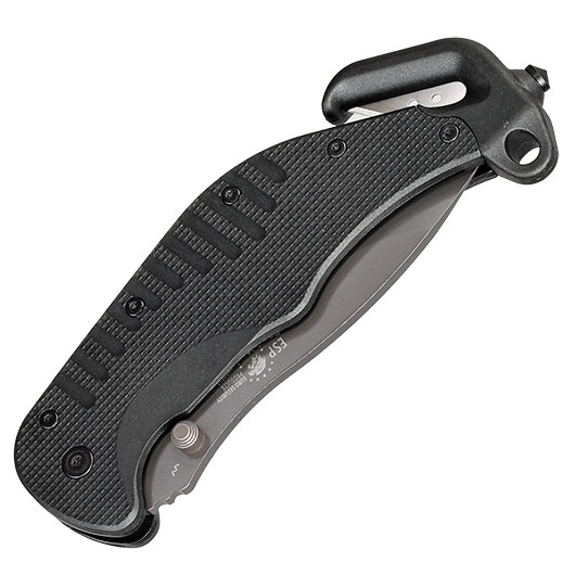 ESP Einhandmesser/Rettungsmesser RK-01-S schwarz inkl. Glasbrecher, Gurtschneider & Grtelclip Bild 4
