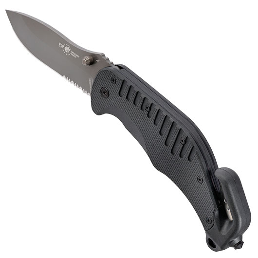 ESP Einhandmesser/Rettungsmesser RK-01-S schwarz inkl. Glasbrecher, Gurtschneider & Grtelclip Bild 6