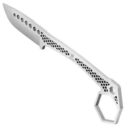 Midgards Neck Knife Honeycomb Balance Line silber inkl. Kydexscheide und Kugelkette Bild 6