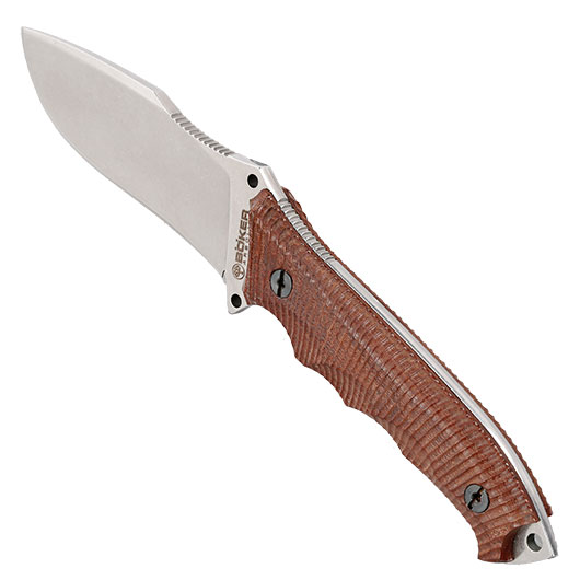 Bker Grtelmesser Arbolito Buffalo Soul 42 Bhler N695 Stahl Ebenholz inkl. Lederscheide Bild 6