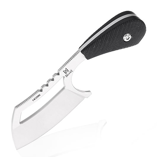 Midgards Messer Neck Knife Ratatosk Cleaver Balance Line silber inkl. Kydexscheide und Kugelkette
