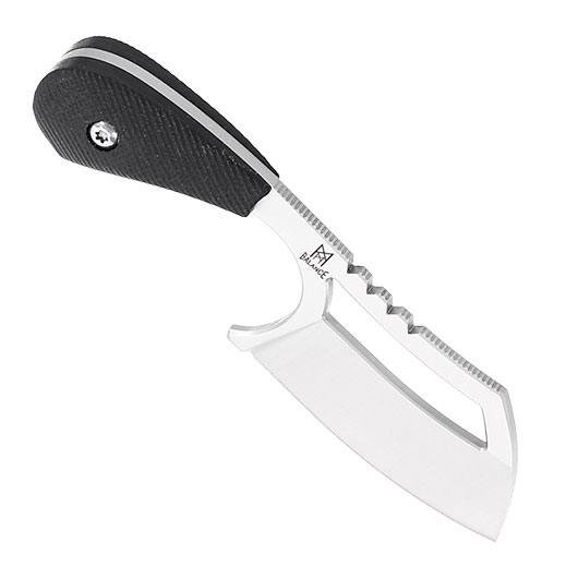 Midgards Messer Neck Knife Ratatosk Cleaver Balance Line silber inkl. Kydexscheide und Kugelkette Bild 1