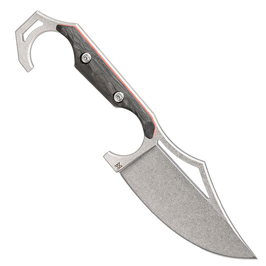 Midgards Grtelmesser Valdis V2 D2 Stahl Kohlefaser Griffschalen stonewash inkl. Kydexscheide und Tek-Lok Grtelclip Bild 1