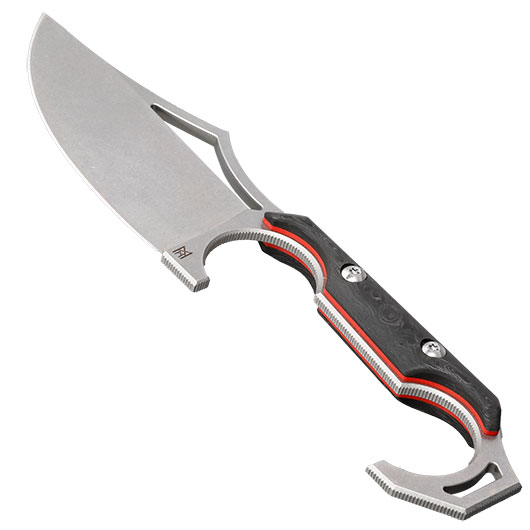 Midgards Grtelmesser Valdis V2 D2 Stahl Kohlefaser Griffschalen stonewash inkl. Kydexscheide und Tek-Lok Grtelclip Bild 2